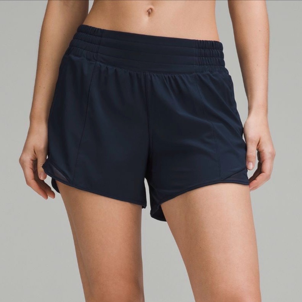 Lululemon Hotty Hot High Rise Lined Shorts 4” Navy